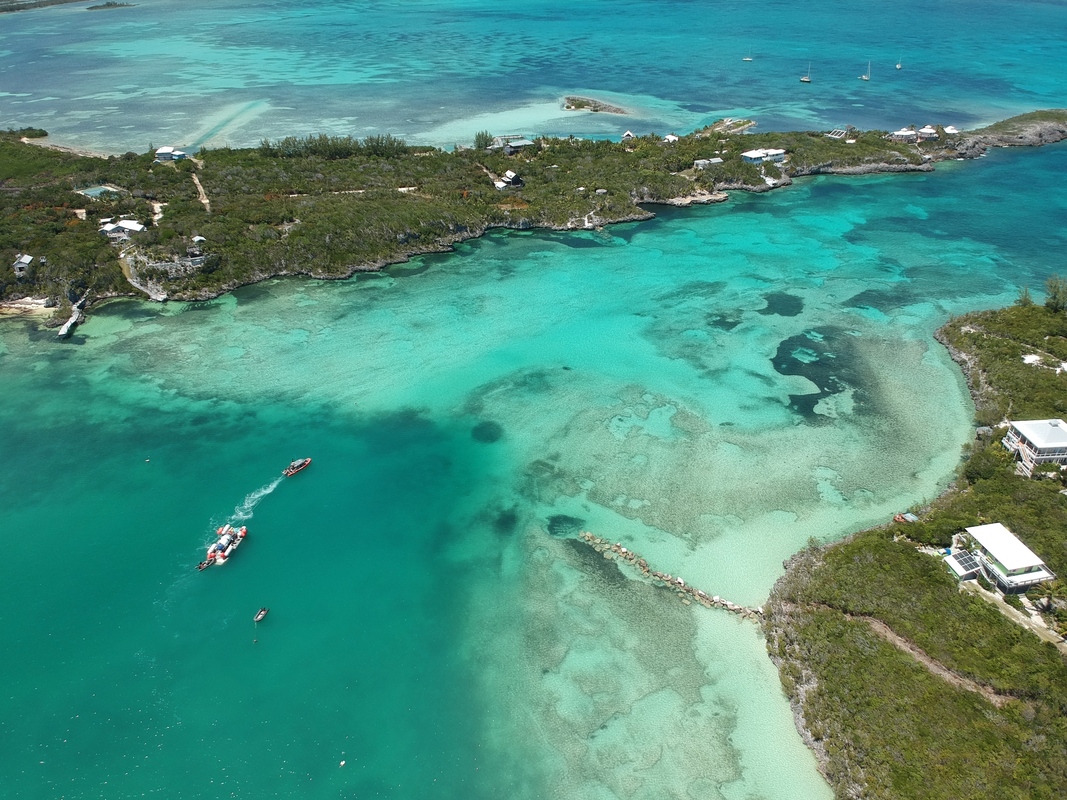 Aerial view of submersible operations
